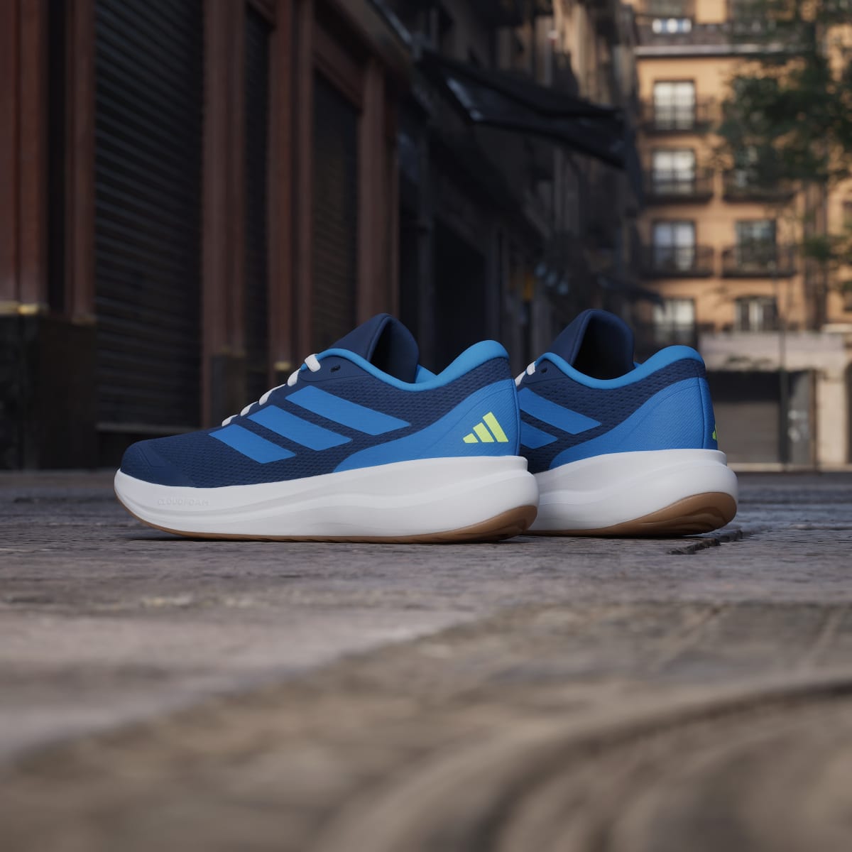 Adidas Kids' Runfalcon 6 Junior Shoes - Dark Blue / Bright Royal / Lucid Lemon - Image 6