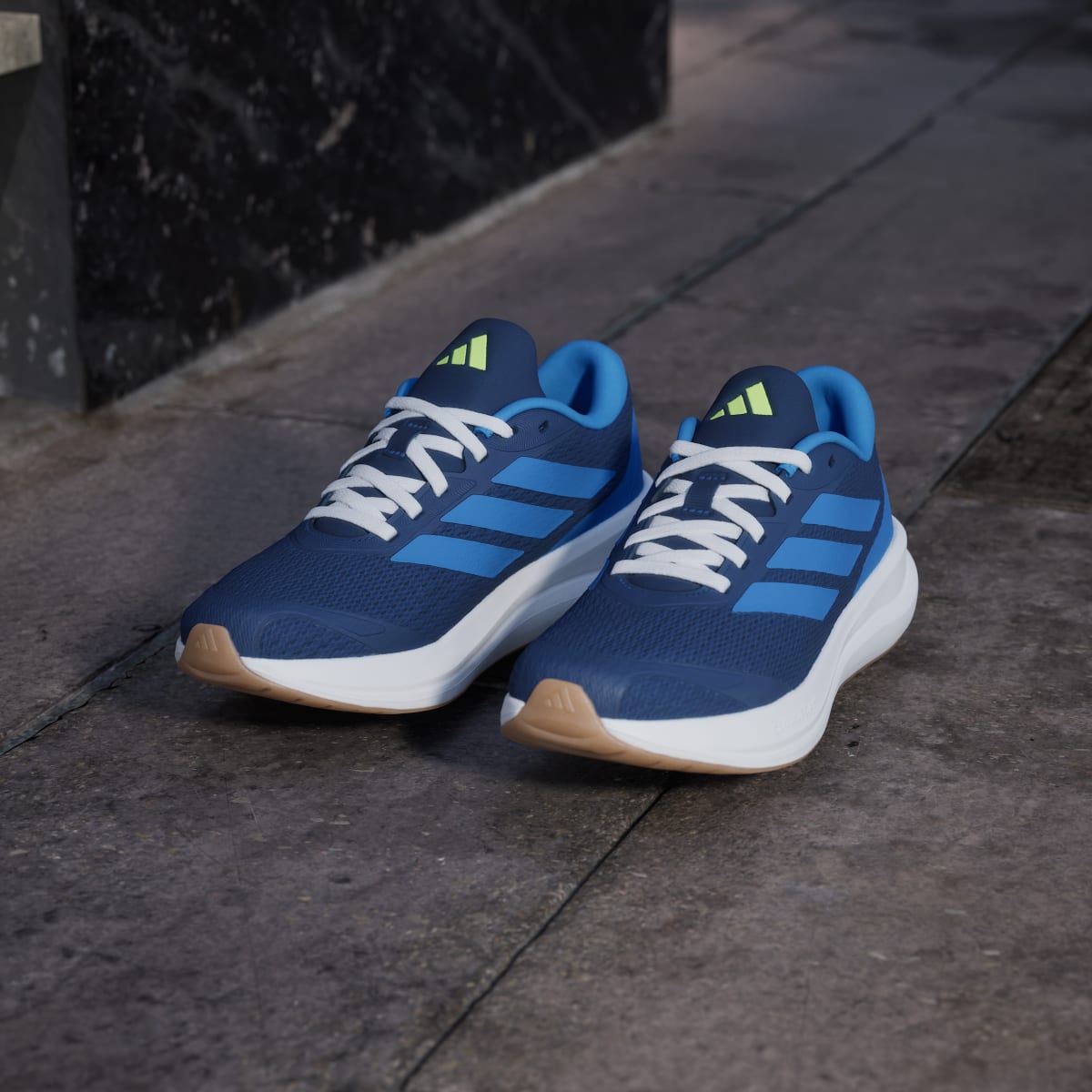 Adidas Kids' Runfalcon 6 Junior Shoes - Dark Blue / Bright Royal / Lucid Lemon - Image 8