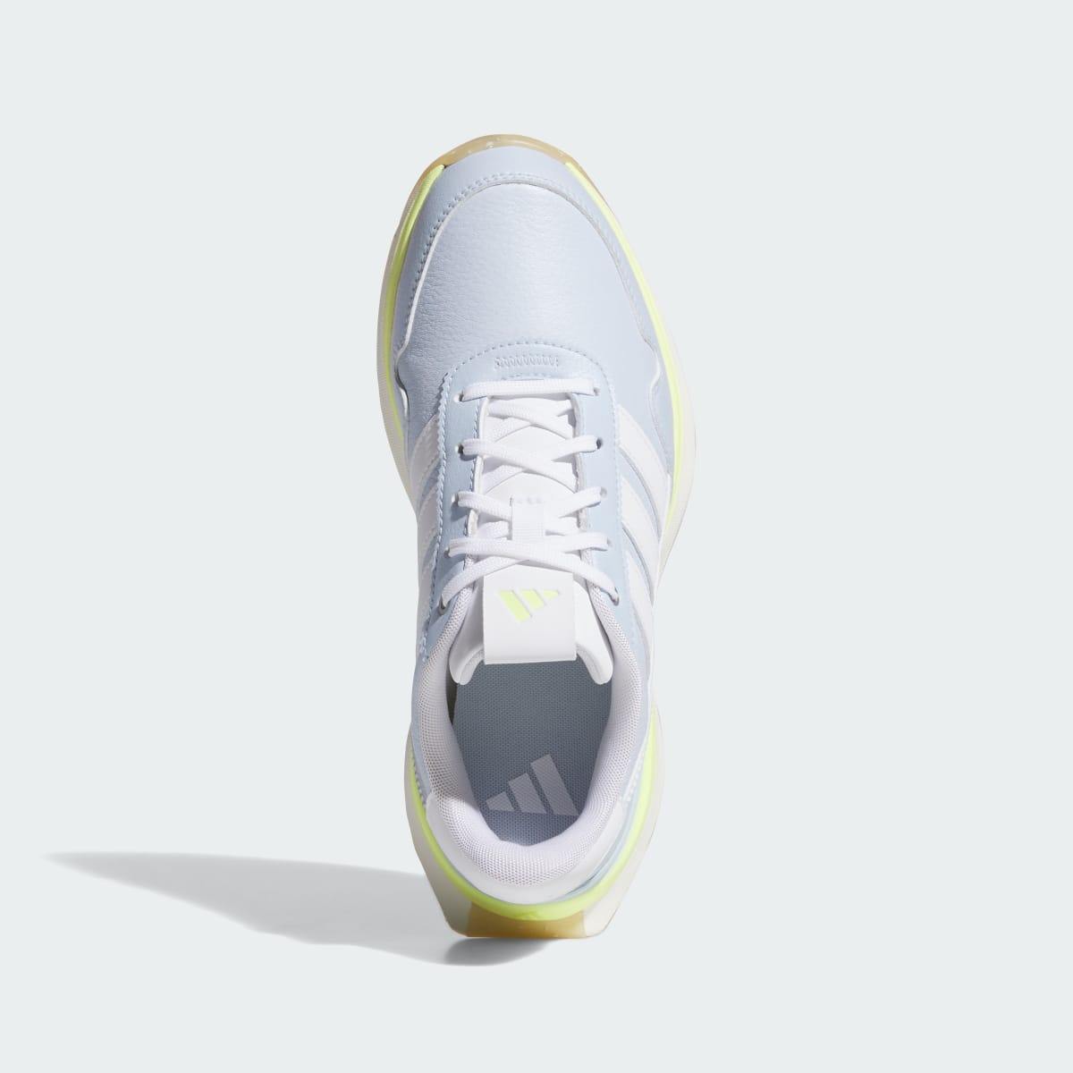 Adidas Women's S2G 26 LEATHER SPIKELESS GOLF SHOES - Crystal Sky / Cloud White / Frozen Lemon - Image 2