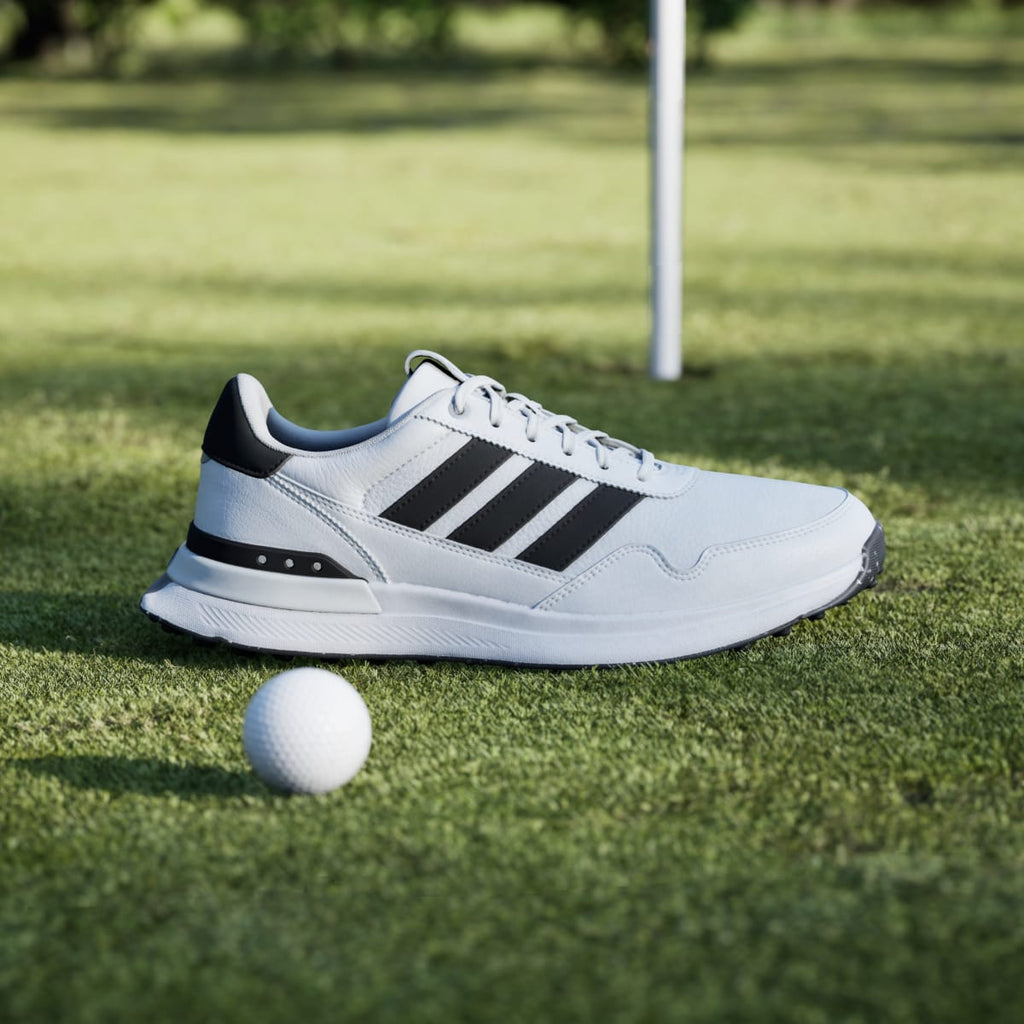 Adidas Men's S2G 26 LEATHER SPIKELESS GOLF SHOES - Cloud White / Core Black / Cloud White - Image 3