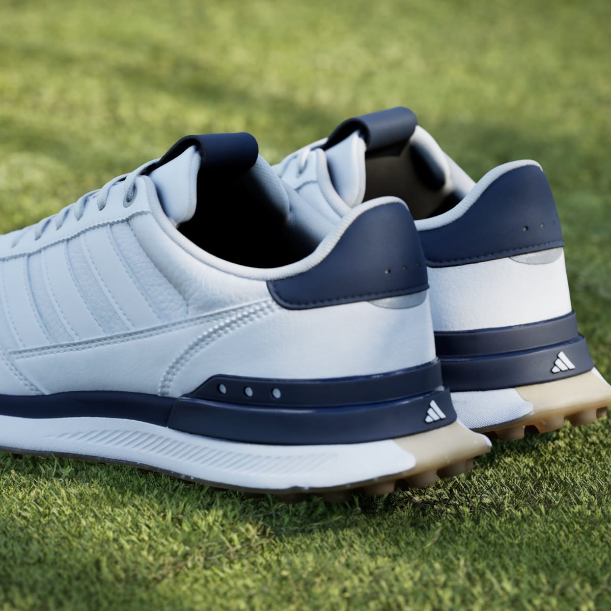 Adidas Men's S2G 26 LEATHER SPIKELESS GOLF SHOES - Cloud White / Cloud White / Collegiate Navy - Image 10
