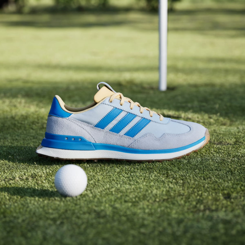 Adidas Women's S2G 26 TEXTILE SPIKELESS GOLF SHOES - Crystal Sky / Lucid Ray Blue / Ice Tangerine - Image 3