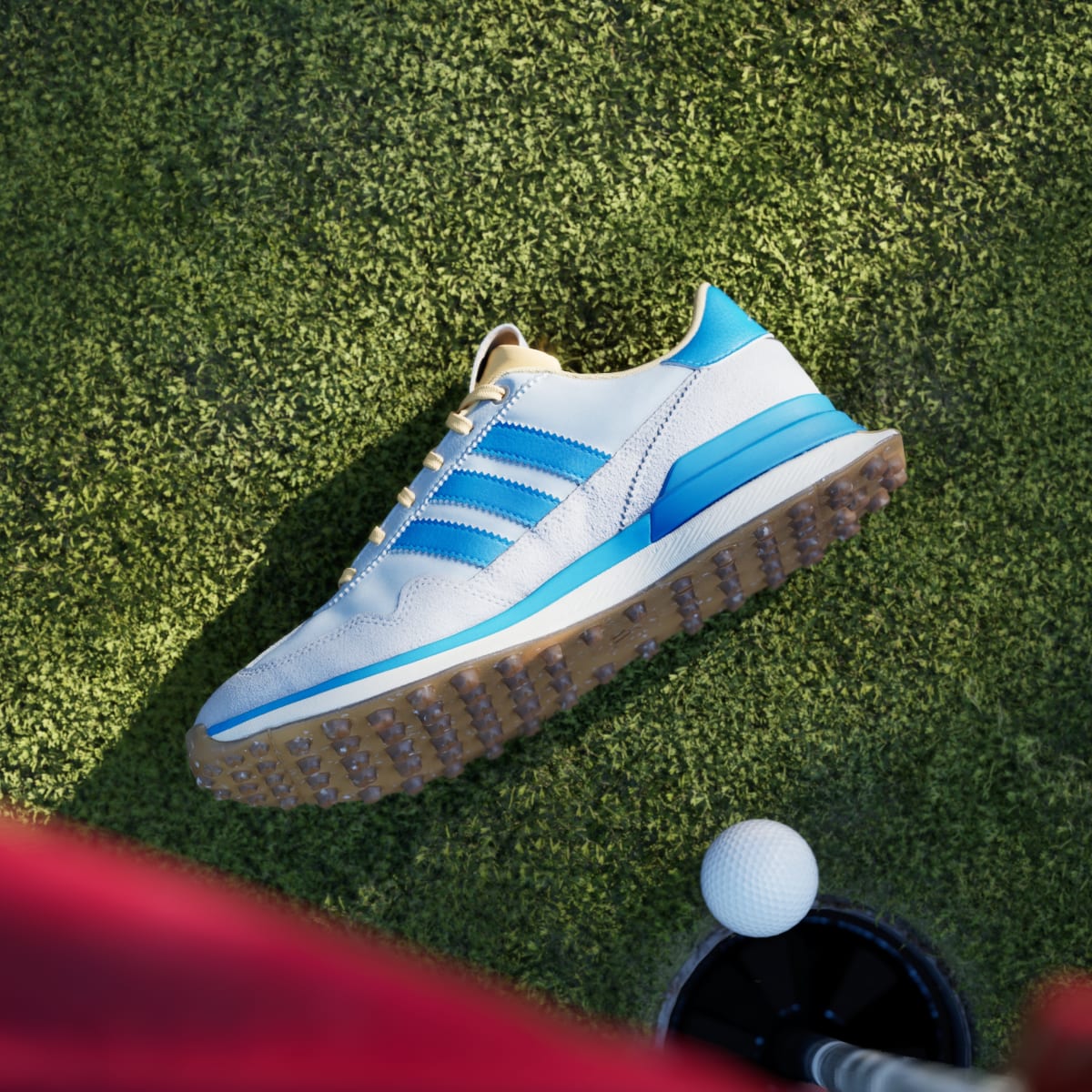 Adidas Women's S2G 26 TEXTILE SPIKELESS GOLF SHOES - Crystal Sky / Lucid Ray Blue / Ice Tangerine - Image 7