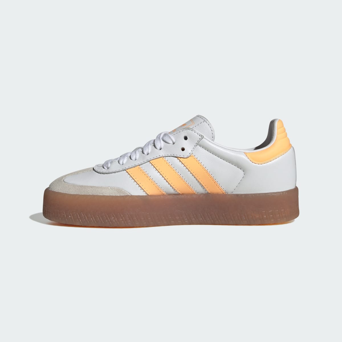 Adidas Kids' SAMBAE SHOES - Cloud White / Acid Orange / Gold Metallic - Image 6