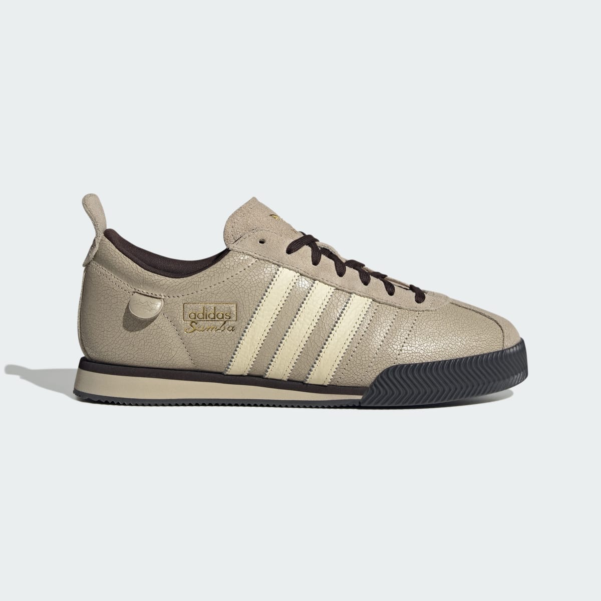 Adidas Women's SAMBA 62 SUPER Shoes - Khaki Three / Warm Vanilla / Core Black - Image 1