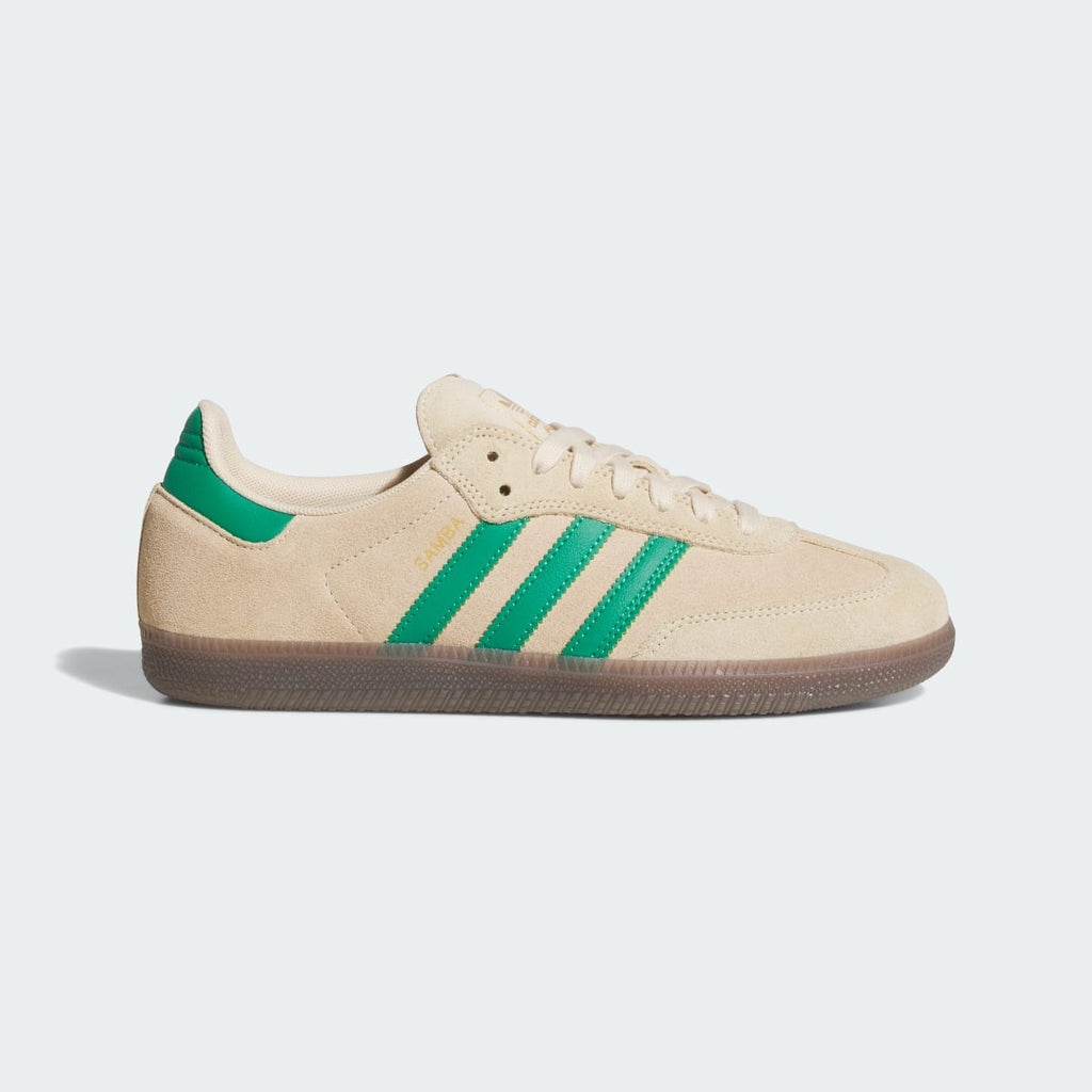 Adidas Men's SAMBA ADV Shoes - Sand Strata / Court Green / Gum - Image 1