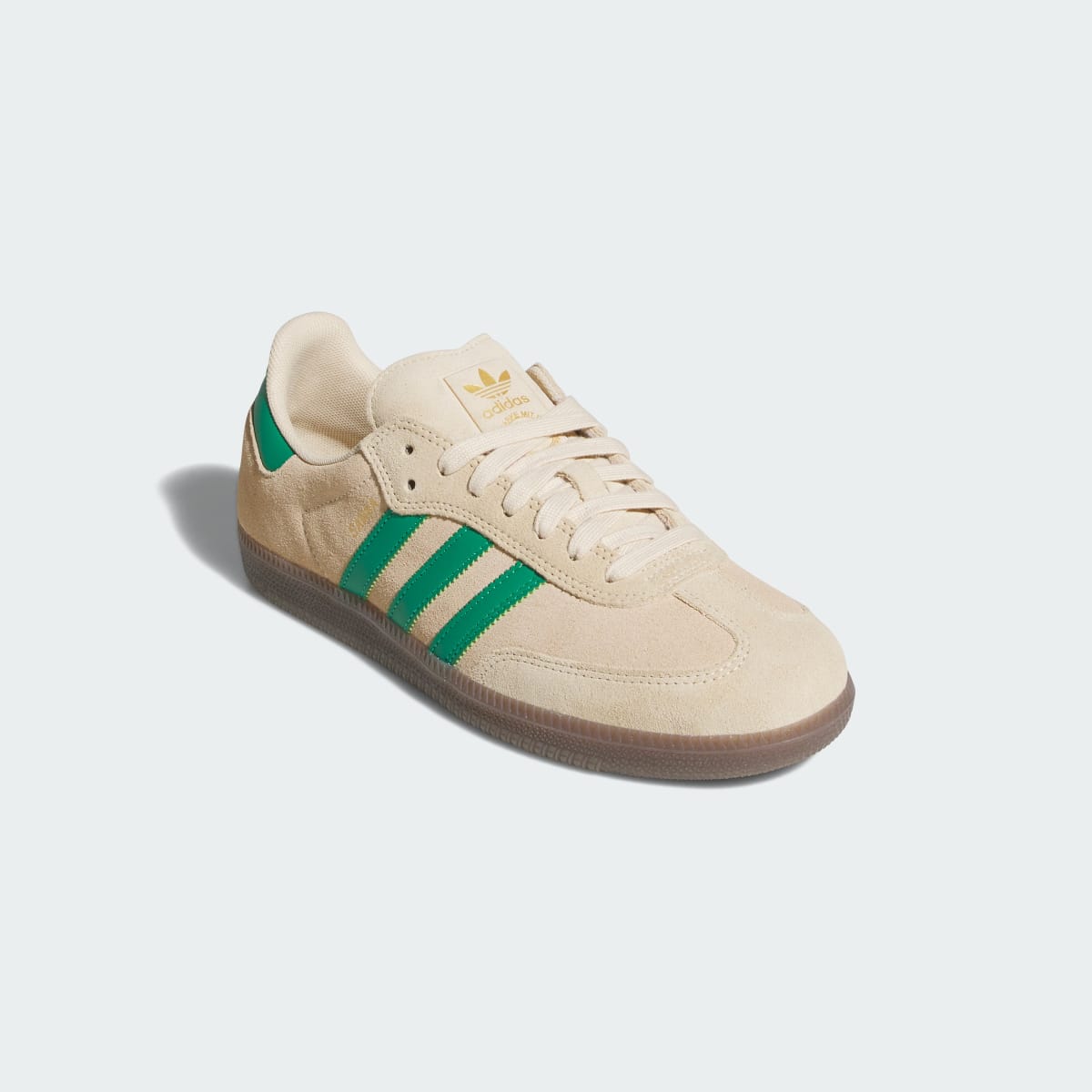 Adidas Men's SAMBA ADV Shoes - Sand Strata / Court Green / Gum - Image 4
