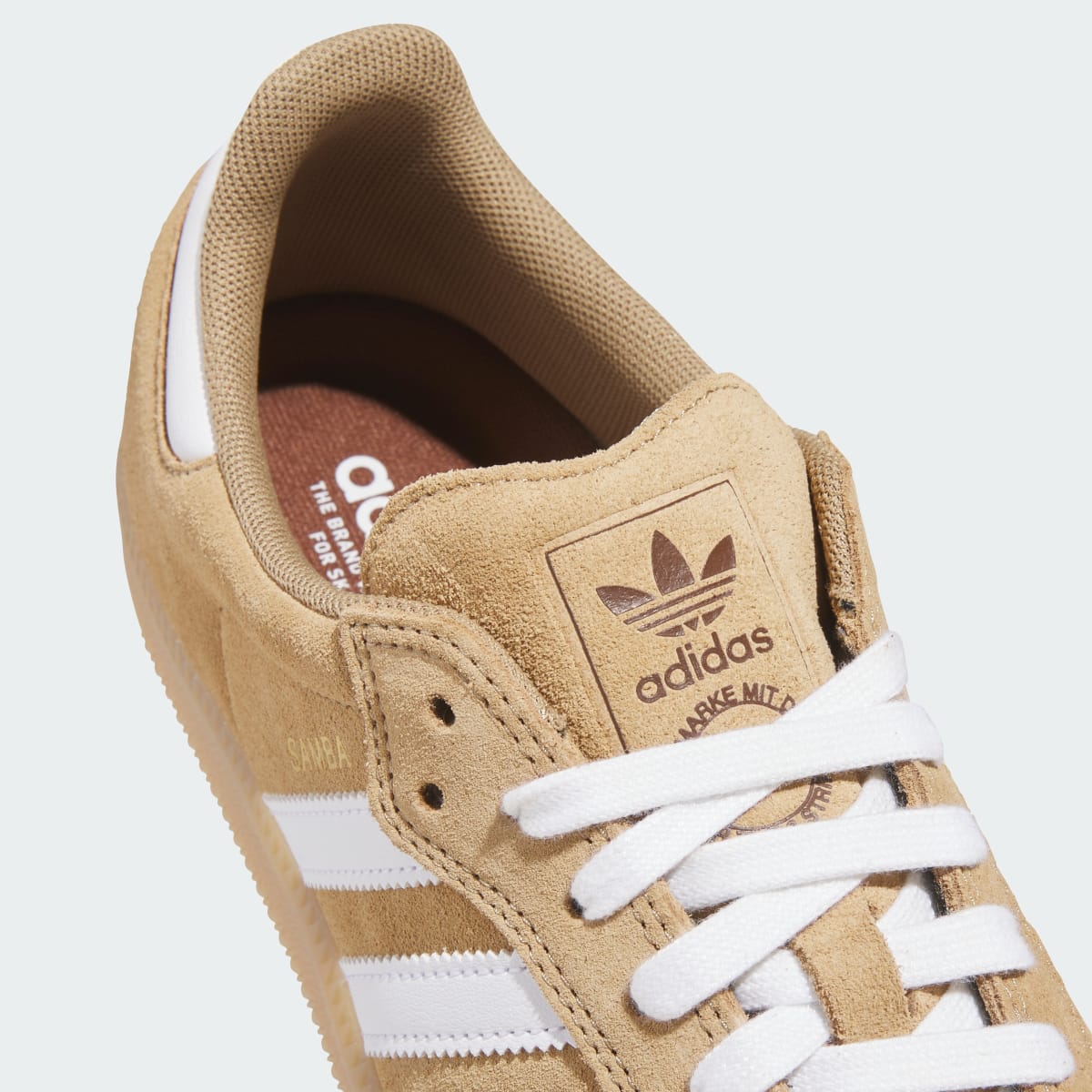 Adidas Men's SAMBA ADV Shoes - Cardboard / Cloud White / Gum - Image 7