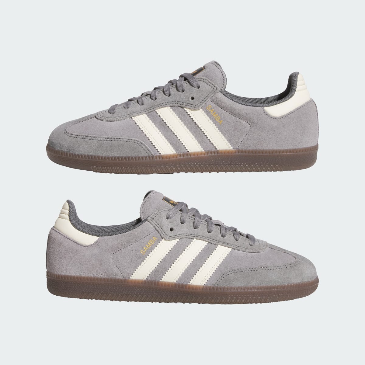 Adidas Men's SAMBA ADV Shoes - Grey Four / Cream White / Grey Three - Image 8