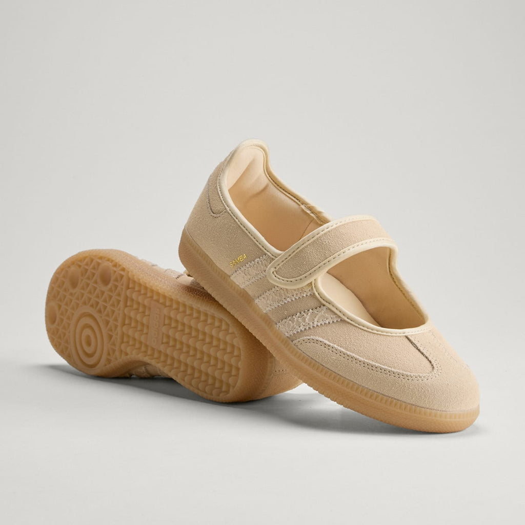 Adidas Women's SAMBA JANE SHOES - Sand Strata / Sand Strata / Gold Metallic - Image 1