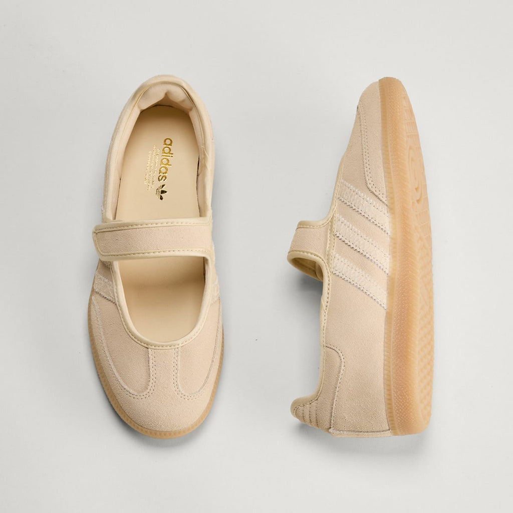 Adidas Women's SAMBA JANE SHOES - Sand Strata / Sand Strata / Gold Metallic - Image 3