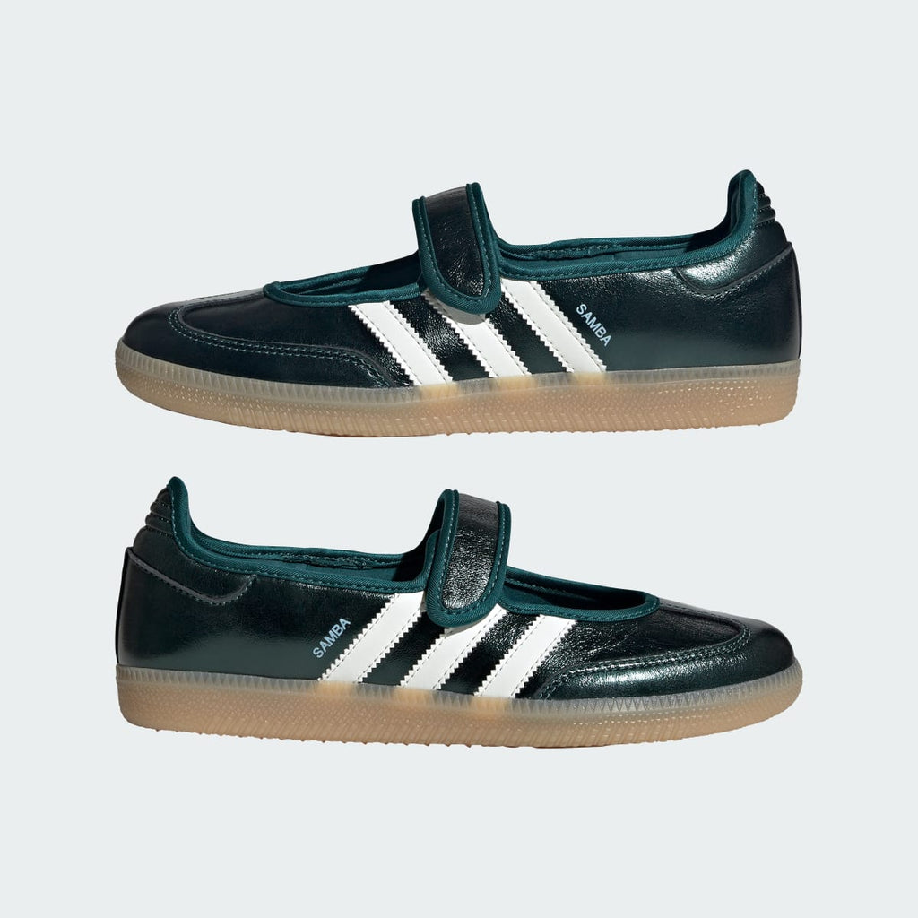 Adidas Women's SAMBA JANE SHOES - Rich Green / Off White / Gum - Image 7