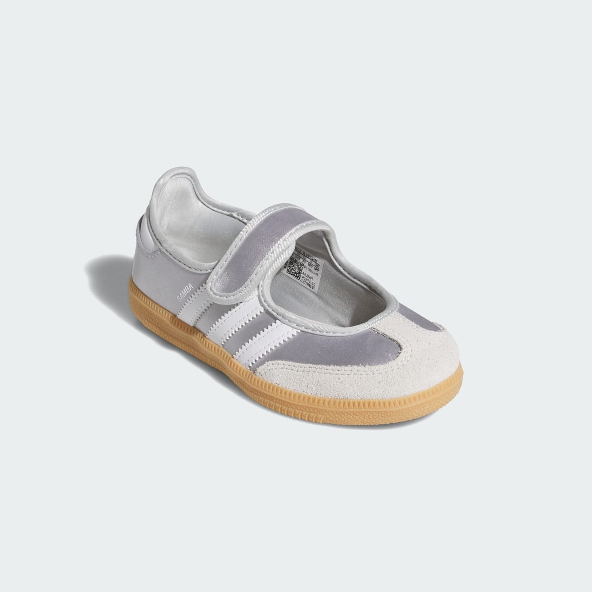 Adidas Kids' SAMBA JANE SHOES - Silver Metallic / Cloud White / Gum - Image 4