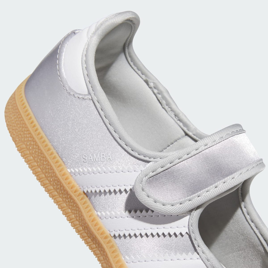 Adidas Kids' SAMBA JANE SHOES - Silver Metallic / Cloud White / Gum - Image 7