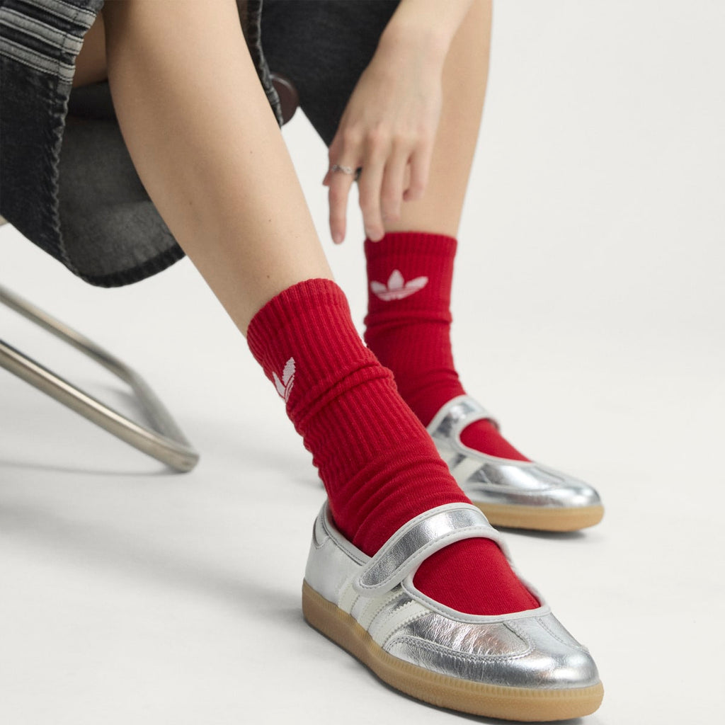 Adidas Women's SAMBA JANE SHOES - Silver Metallic / Off White / Gum - Image 2