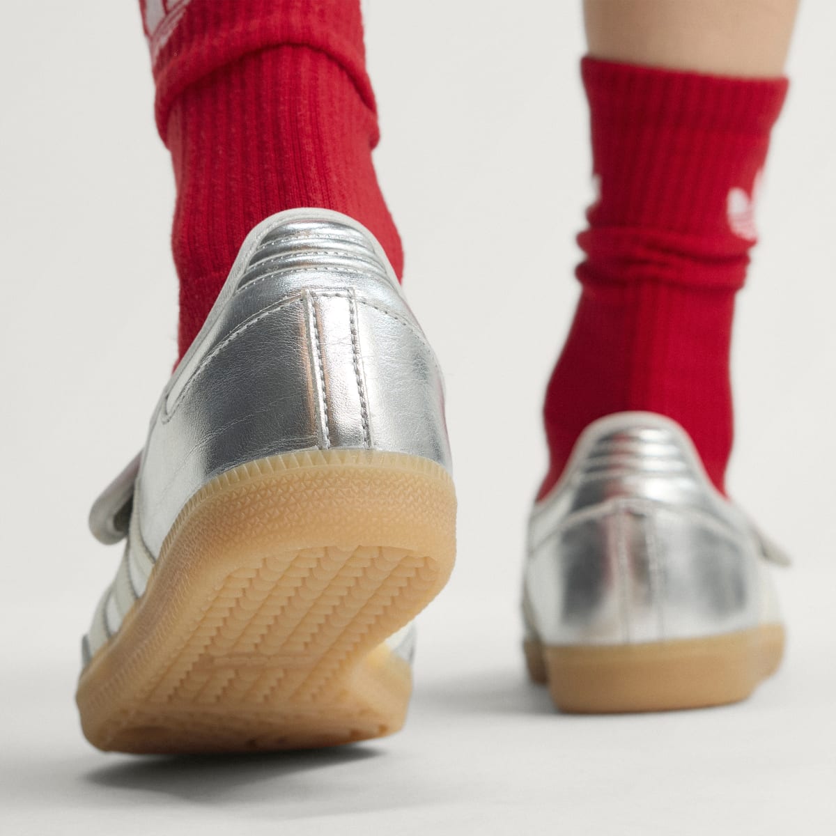 Adidas Women's SAMBA JANE SHOES - Silver Metallic / Off White / Gum - Image 8