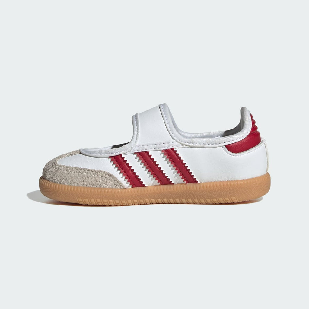 Adidas Kids' SAMBA JANE SHOES - Cloud White / Team Victory Red / Gum - Image 6