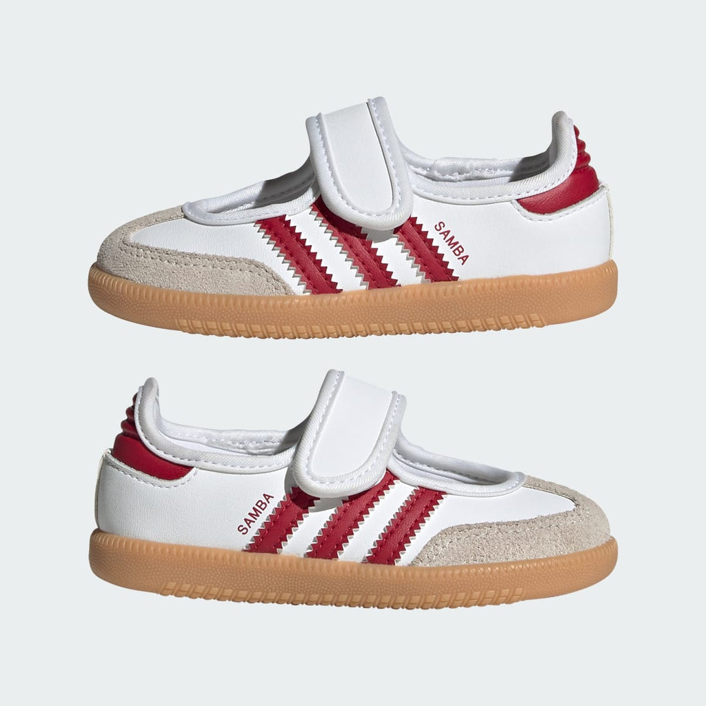 Adidas Kids' SAMBA JANE SHOES - Cloud White / Team Victory Red / Gum - Image 7