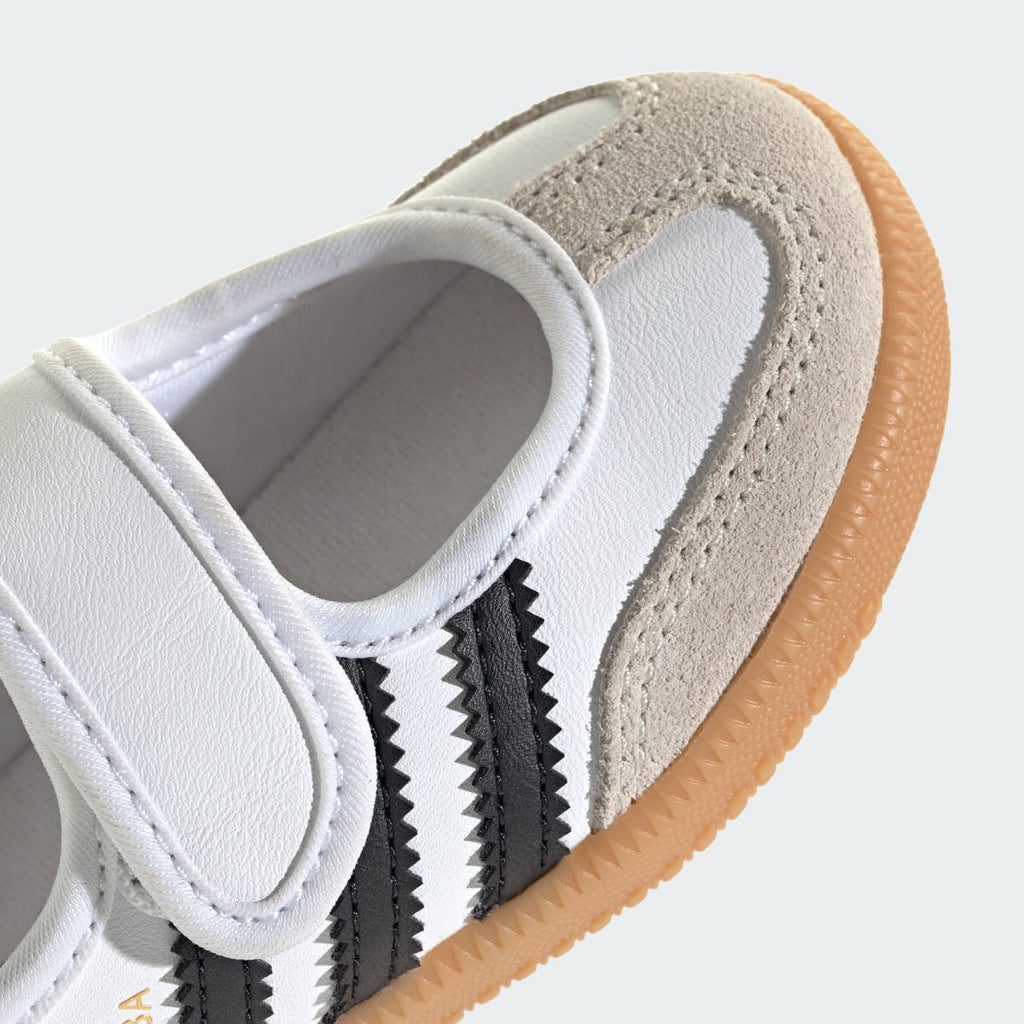 Adidas Kids' SAMBA JANE SHOES - Cloud White / Core Black / Gum - Image 8