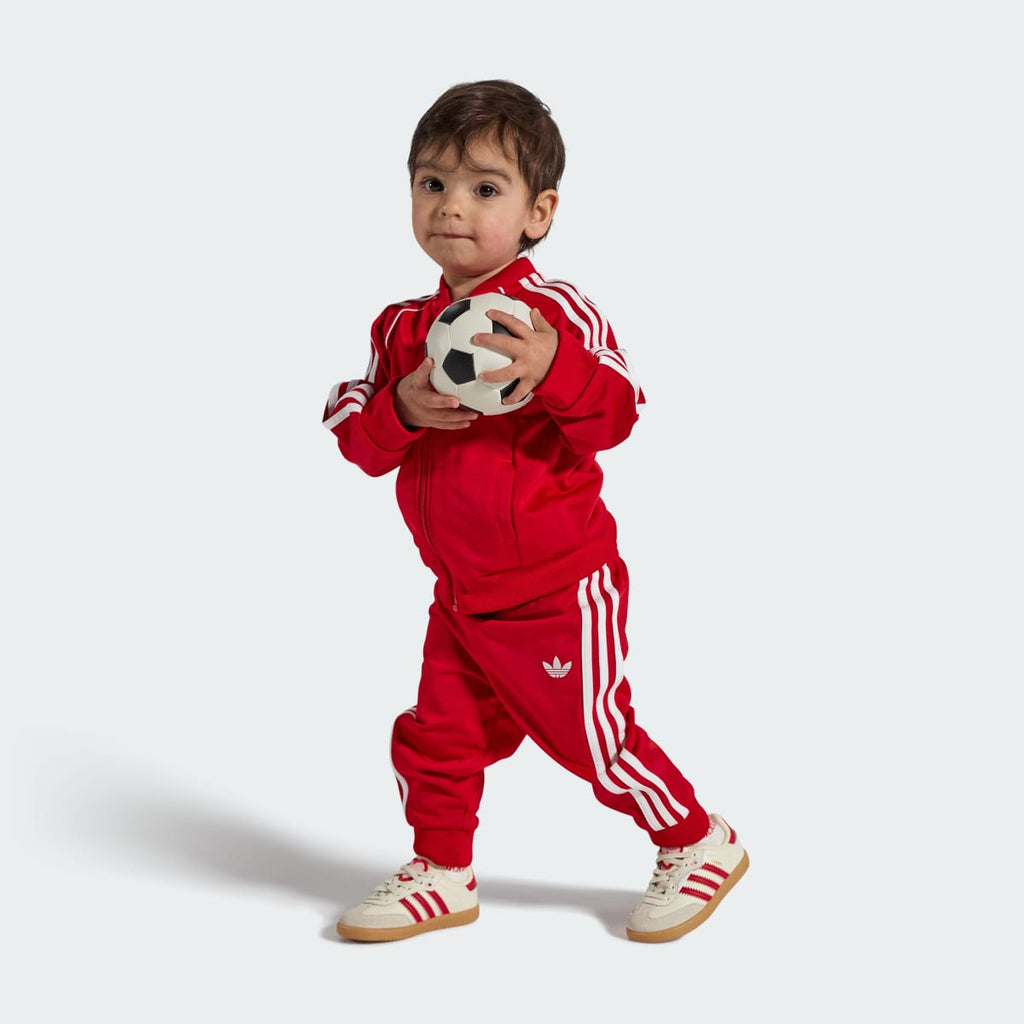 Adidas Kids' SAMBA OG COMFORT CLOSURE ELASTIC LACE SHOES - Cream White / Better Scarlet / Gum - Image 3
