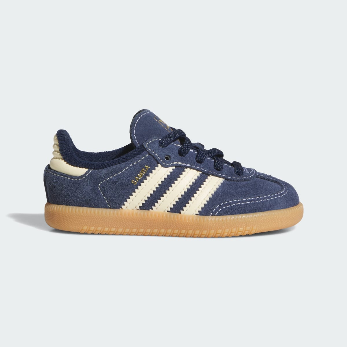 Adidas Kids' SAMBA OG ELASTIC LACE SHOES - Night Indigo / Warm Vanilla / Gum - Image 1