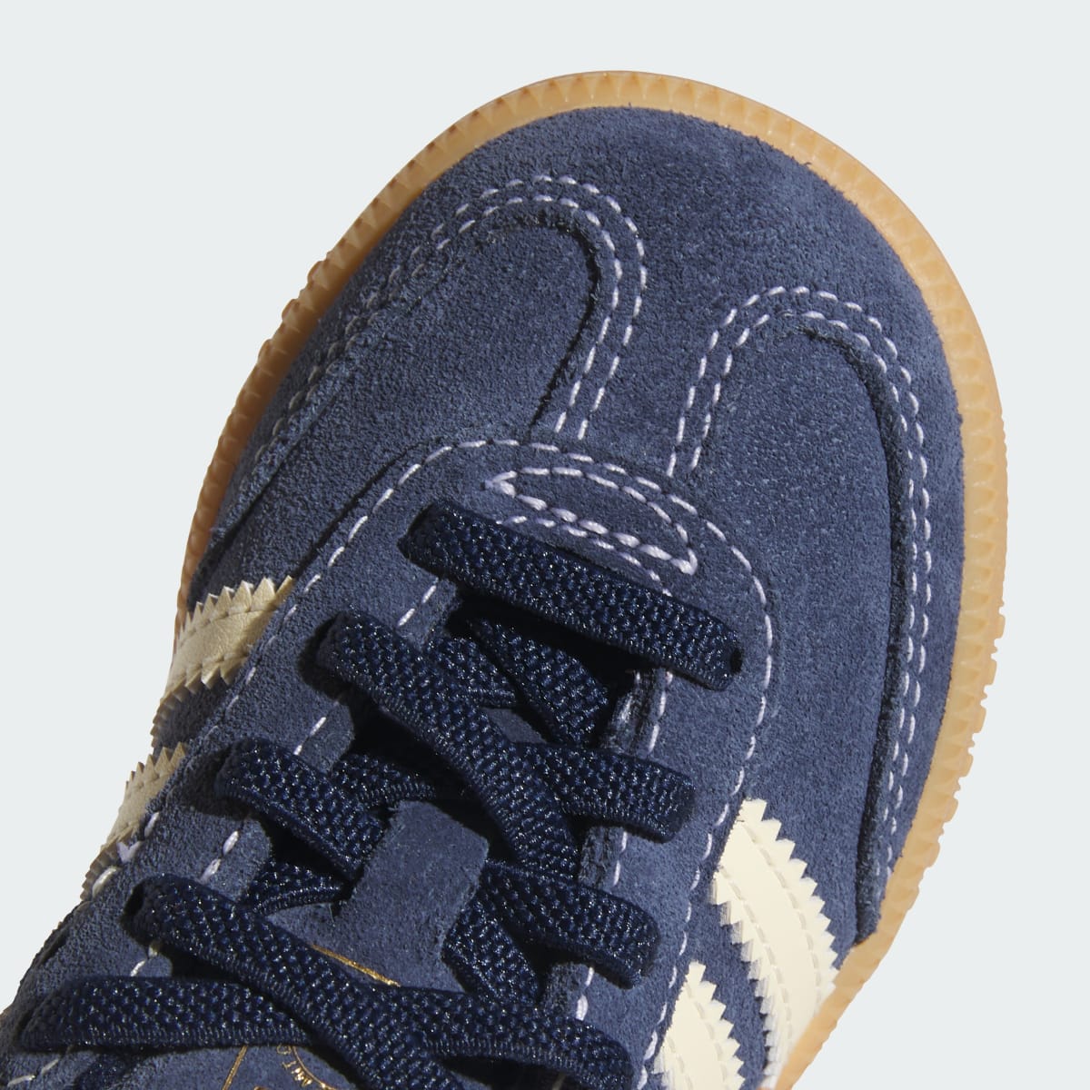 Adidas Kids' SAMBA OG ELASTIC LACE SHOES - Night Indigo / Warm Vanilla / Gum - Image 7