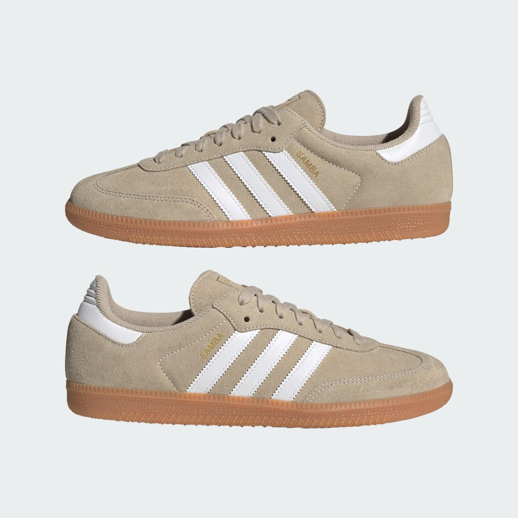 Adidas Men's SAMBA OG SHOES - Khaki Three / Cloud White / Gum - Image 7