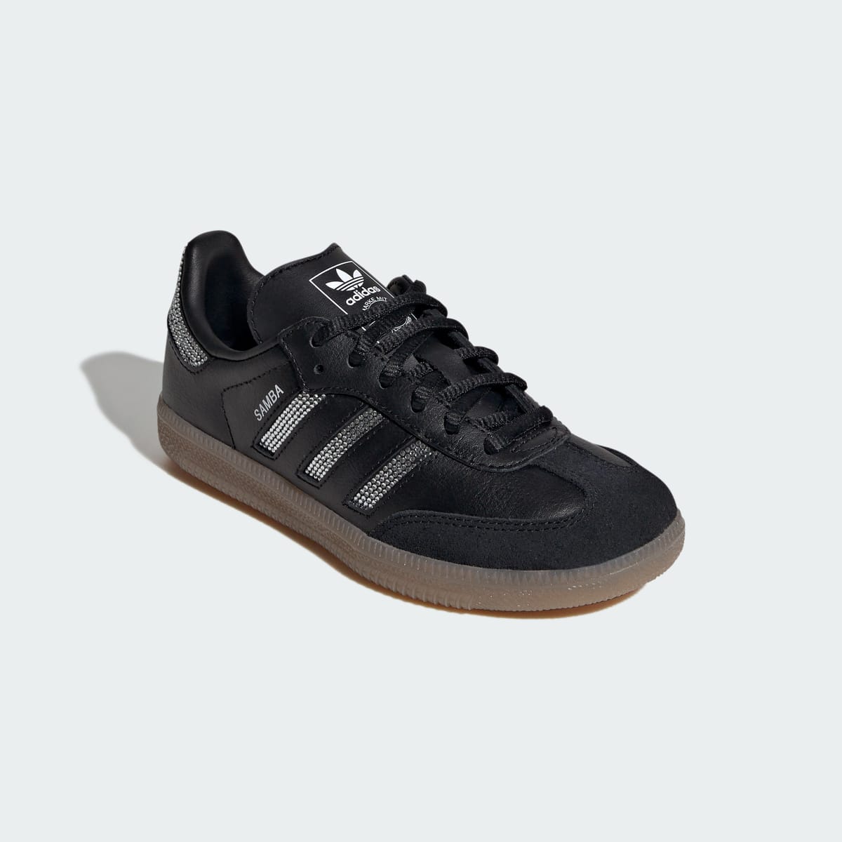 Adidas Kids' SAMBA OG SHOES - Core Black / Core Black / Silver Metallic - Image 4