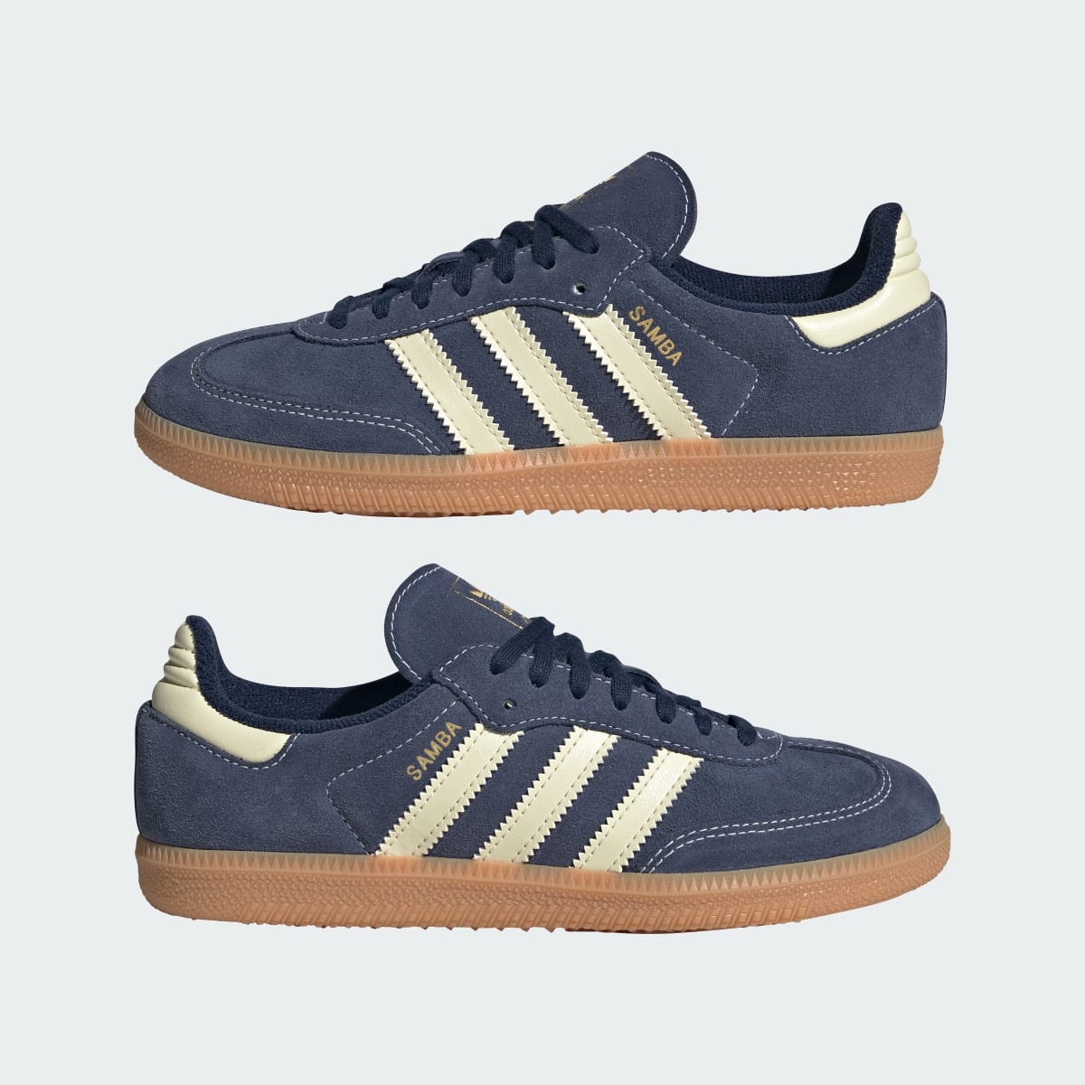 Adidas Kids' SAMBA OG SHOES - Night Indigo / Warm Vanilla / Gum - Image 8