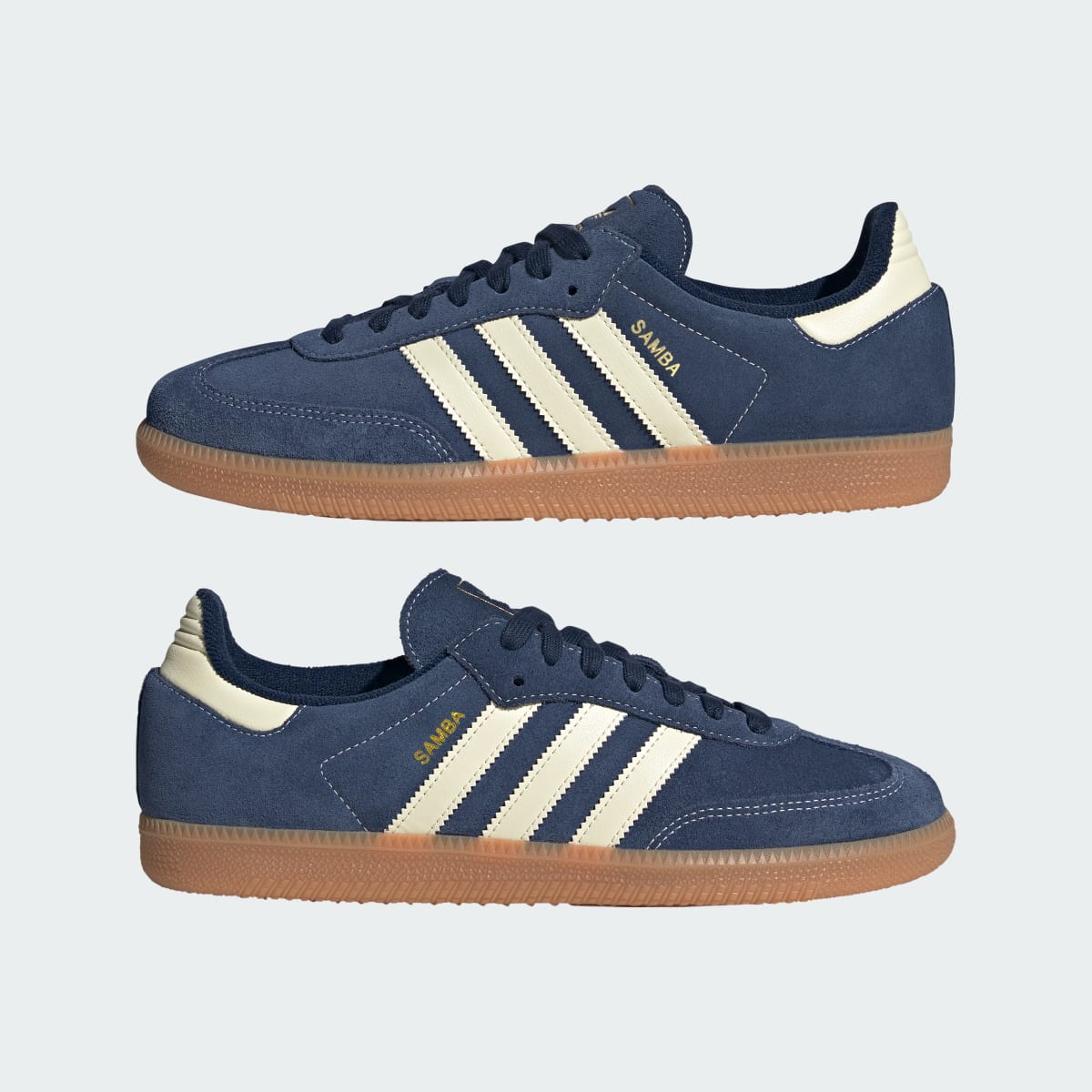 Adidas Women's SAMBA OG SHOES - Night Indigo / Warm Vanilla / Gum - Image 9