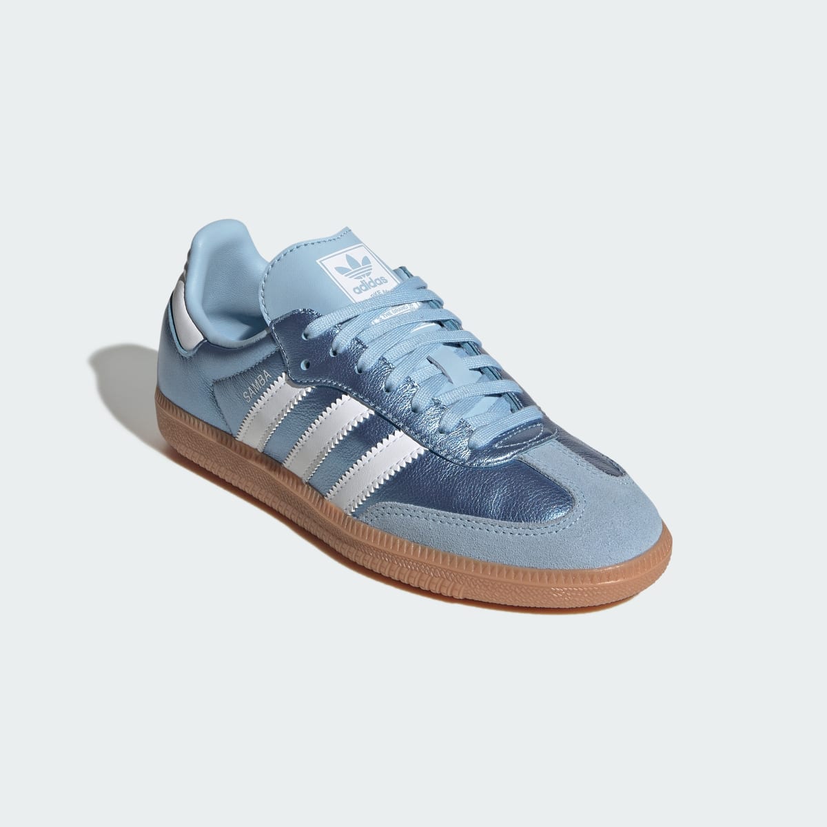 Adidas Kids' SAMBA OG SHOES - Clear Sky / Cloud White / Gum - Image 4