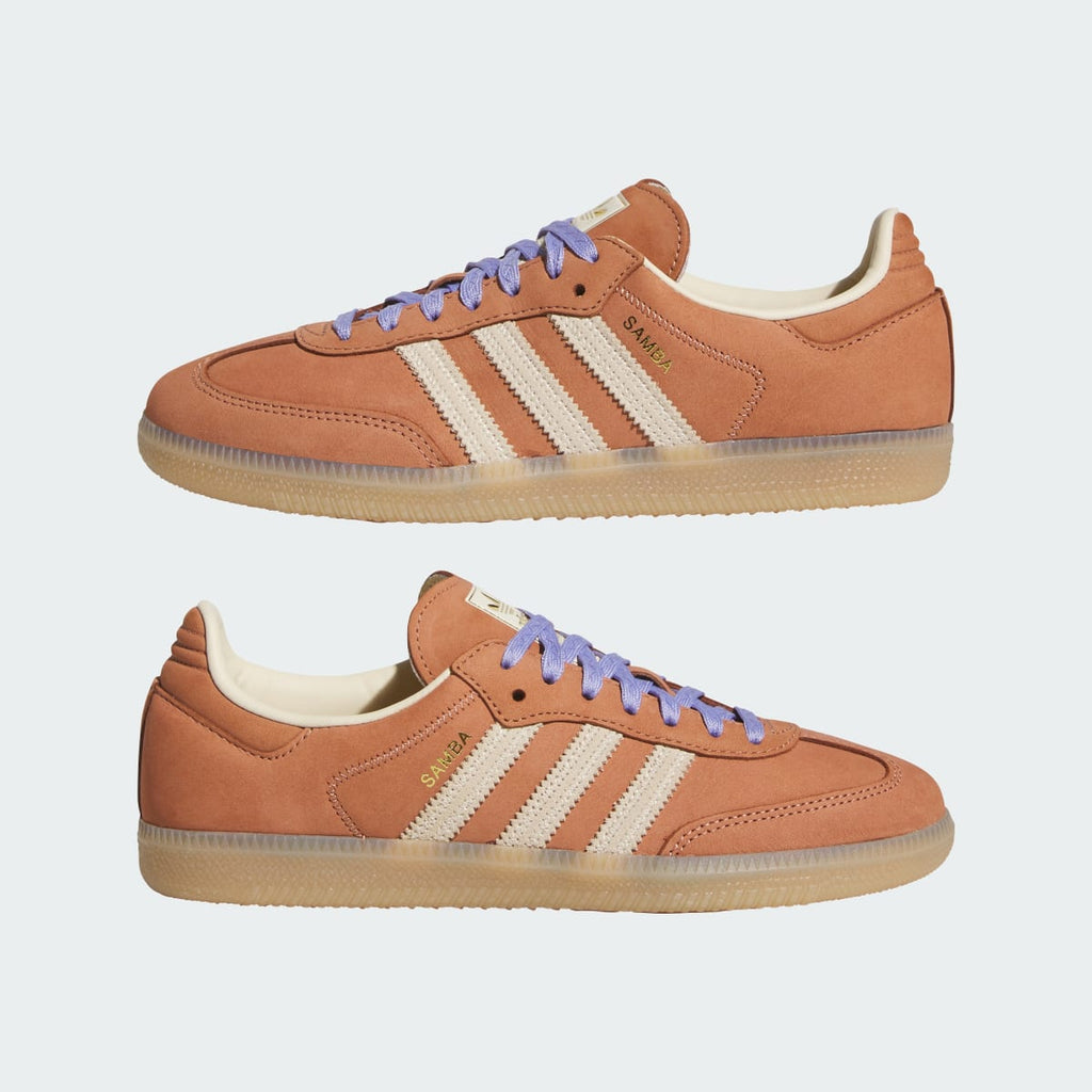 Adidas Women's SAMBA OG SHOES - Clay Strata / Warm Vanilla / Light Purple - Image 7