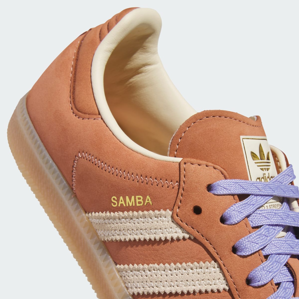 Adidas Women's SAMBA OG SHOES - Clay Strata / Warm Vanilla / Light Purple - Image 9