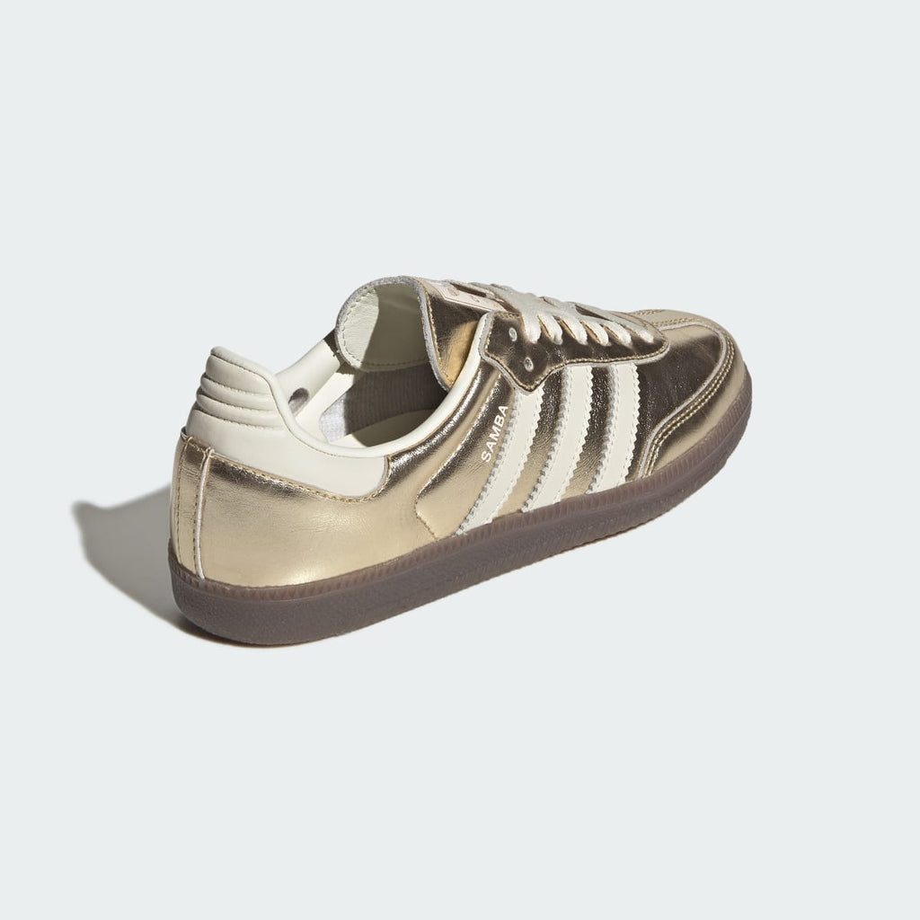 Adidas Women's SAMBA OG SHOES - Gold Metallic / Off White / Gum - Image 5