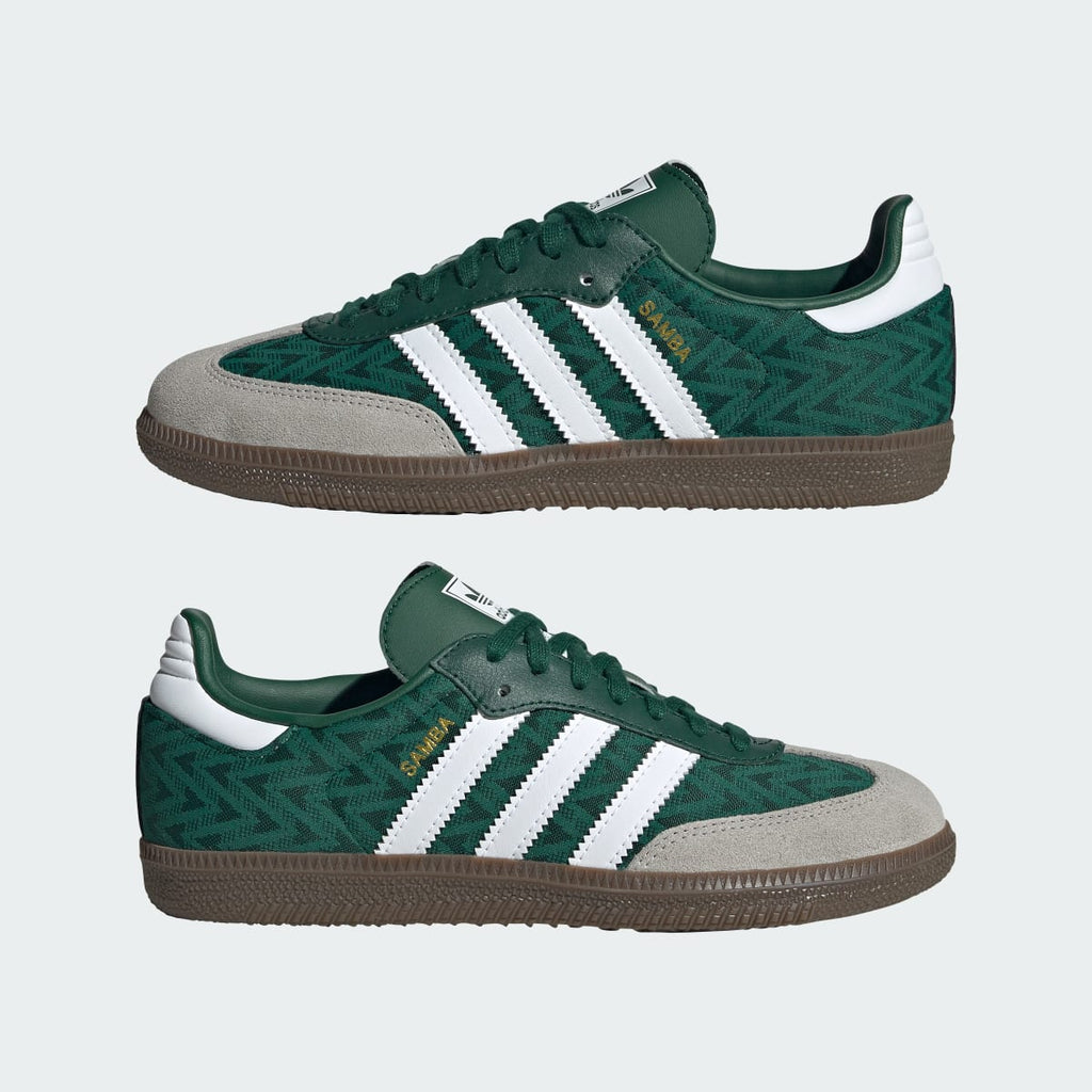 Adidas Kids' SAMBA OG SHOES - Collegiate Green / Cloud White / Gum - Image 7