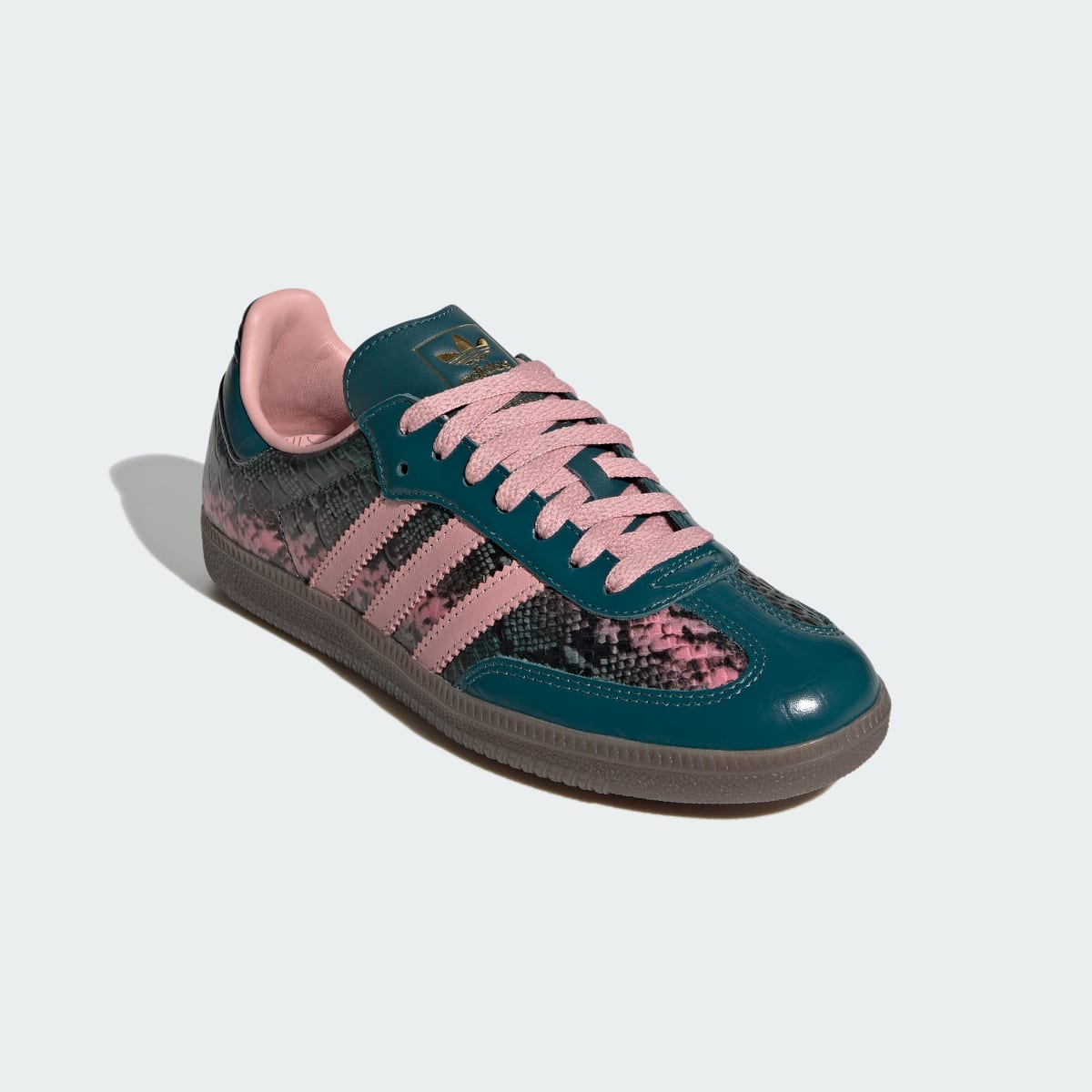 Adidas Women's SAMBA OG SHOES - Rich Green / Wonder Mauve / Gold Metallic - Image 4