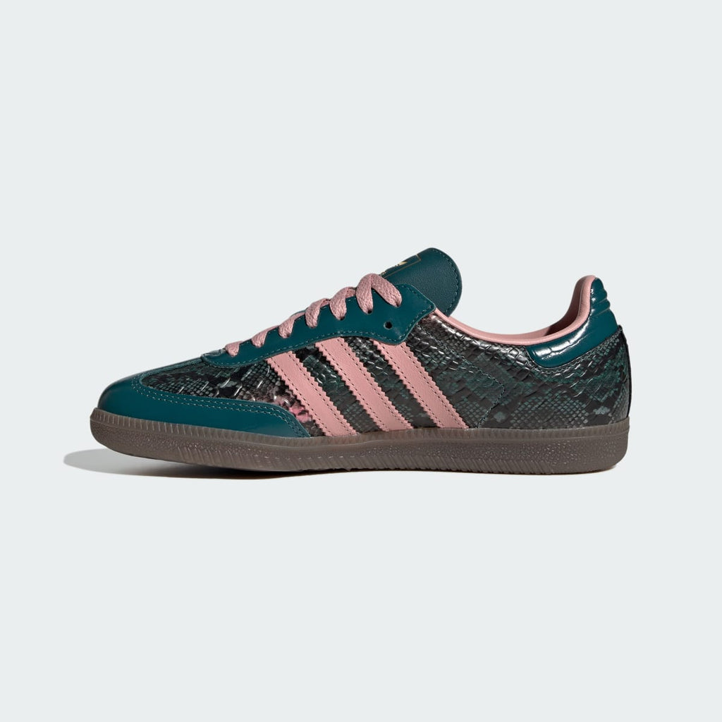 Adidas Women's SAMBA OG SHOES - Rich Green / Wonder Mauve / Gold Metallic - Image 6