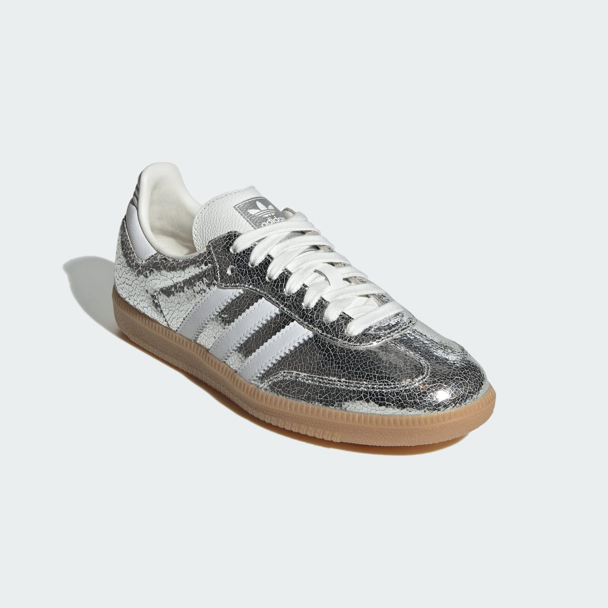Adidas Women's SAMBA OG SHOES - Silver Metallic / Cloud White / Core White - Image 5