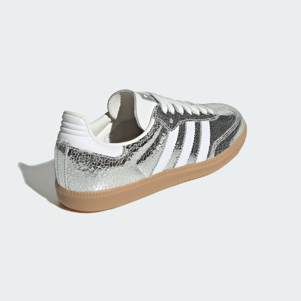 Adidas Women's SAMBA OG SHOES - Silver Metallic / Cloud White / Core White - Image 6