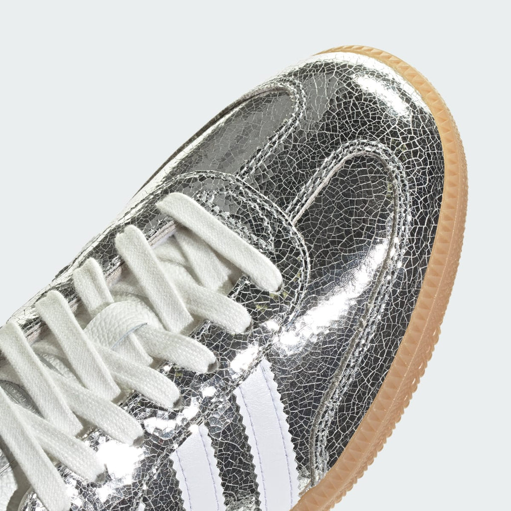 Adidas Women's SAMBA OG SHOES - Silver Metallic / Cloud White / Core White - Image 9
