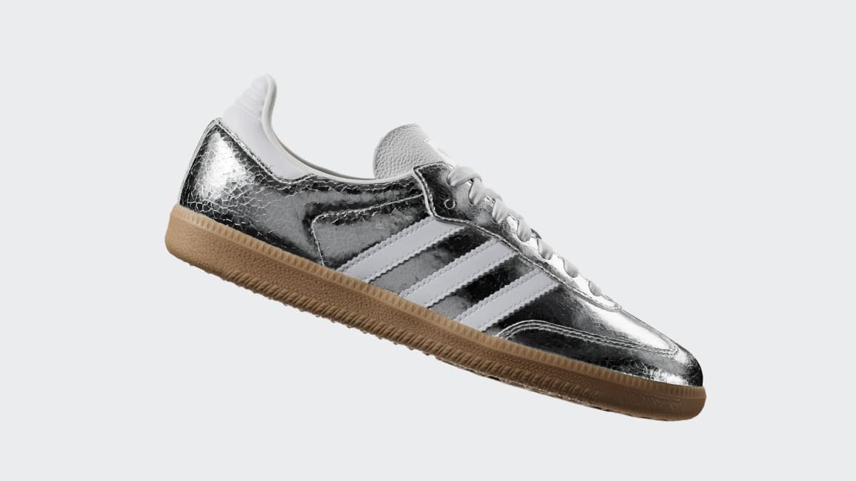 Adidas Women's SAMBA OG SHOES - Silver Metallic / Cloud White / Core White - Image 2