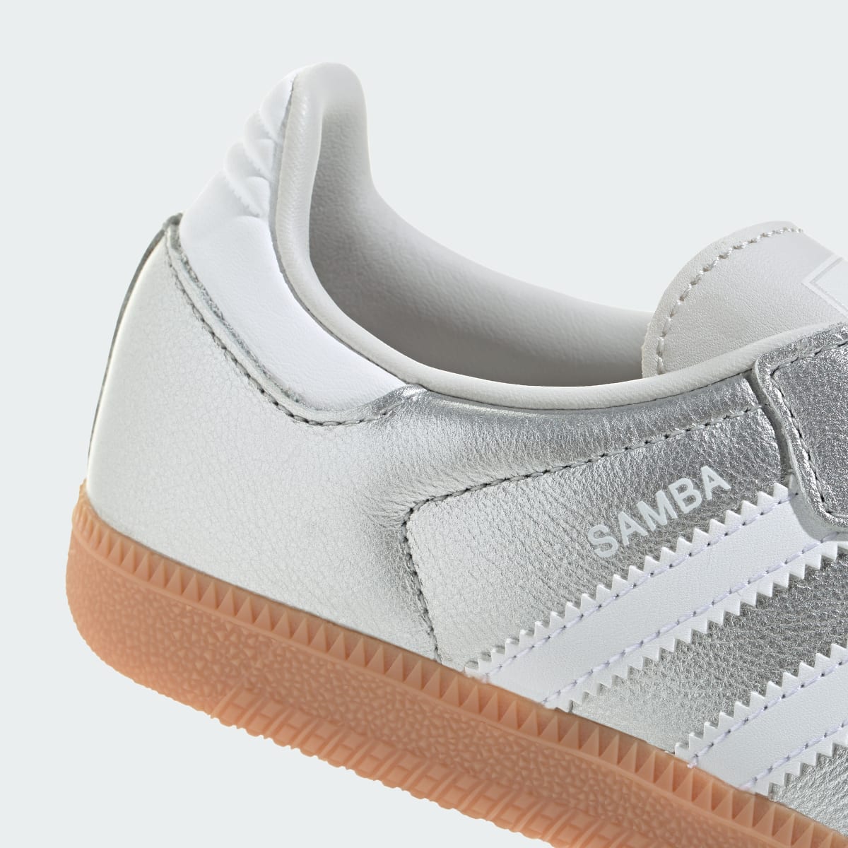 Adidas Kids' SAMBA OG SHOES - Silver Metallic / Cloud White / Gum - Image 9