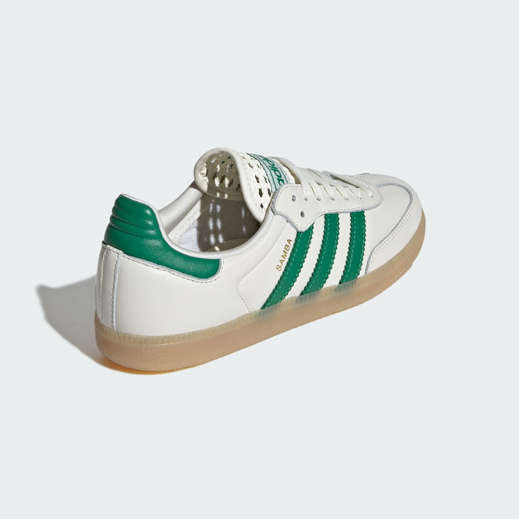 Adidas Women's SAMBA OG SHOES - Off White / Green / Gold Metallic - Image 6