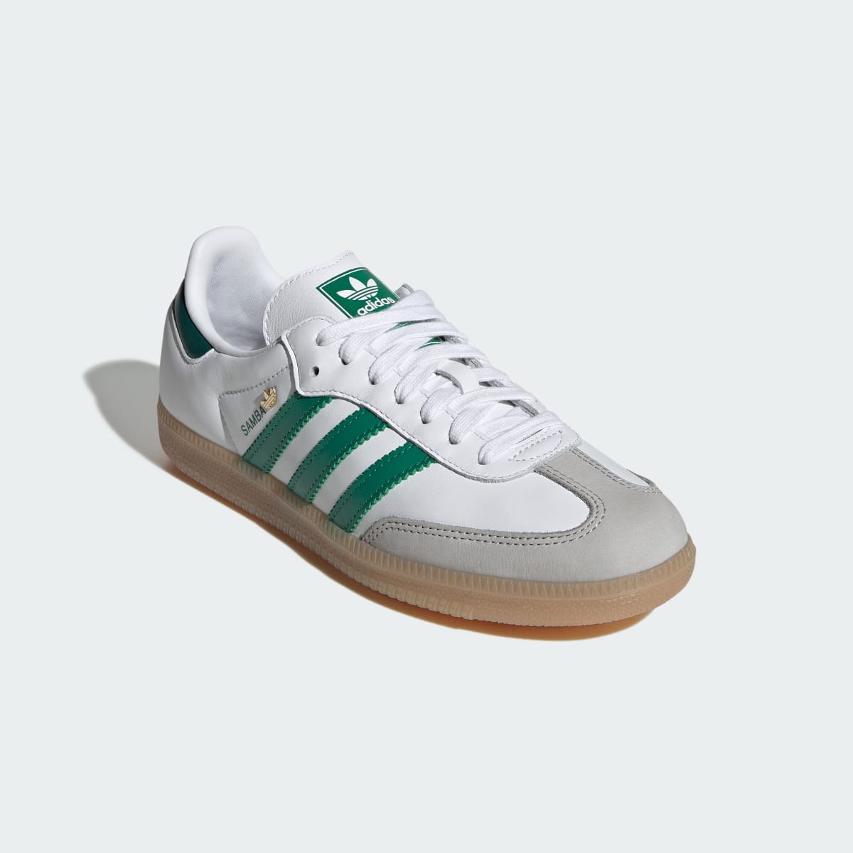 Adidas Women's SAMBA OG SHOES - Cloud White / Bold Green / Collegiate Green - Image 5