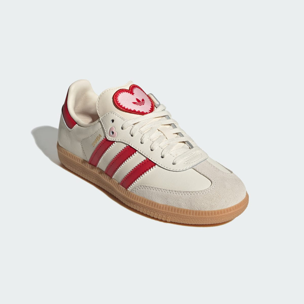 Adidas Kids' SAMBA OG SHOES - Cream White / Better Scarlet / Gum - Image 5