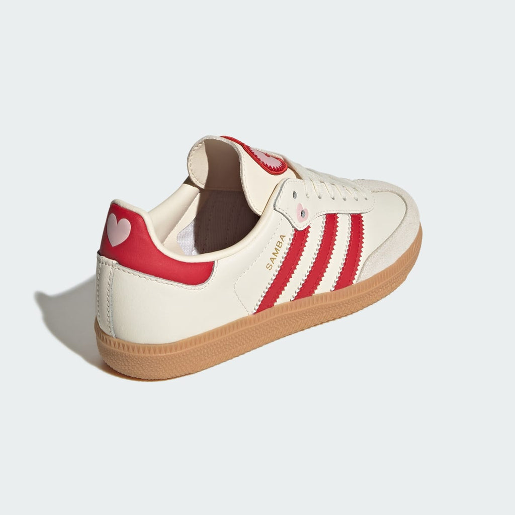 Adidas Kids' SAMBA OG SHOES - Cream White / Better Scarlet / Gum - Image 6