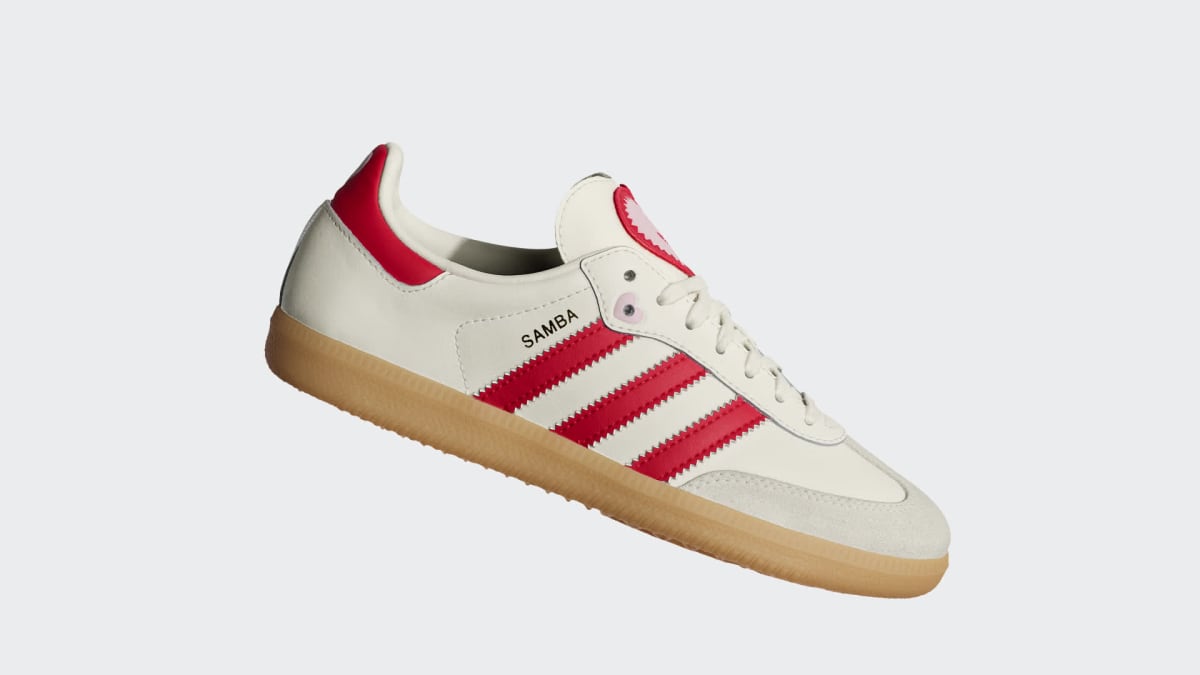 Adidas Kids' SAMBA OG SHOES - Cream White / Better Scarlet / Gum - Image 2