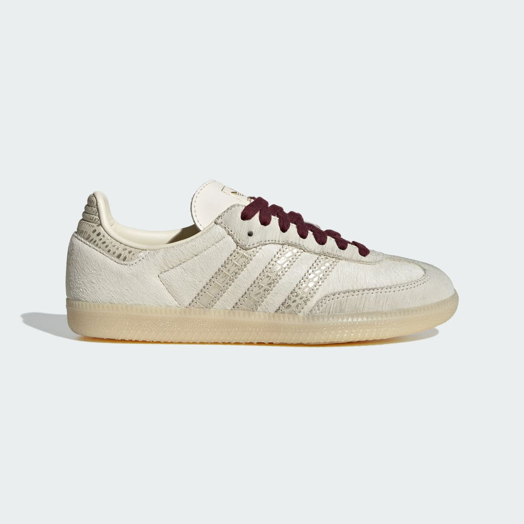 Adidas Women's SAMBA OG SHOES - Cream White / Cream White / Maroon - Image 1