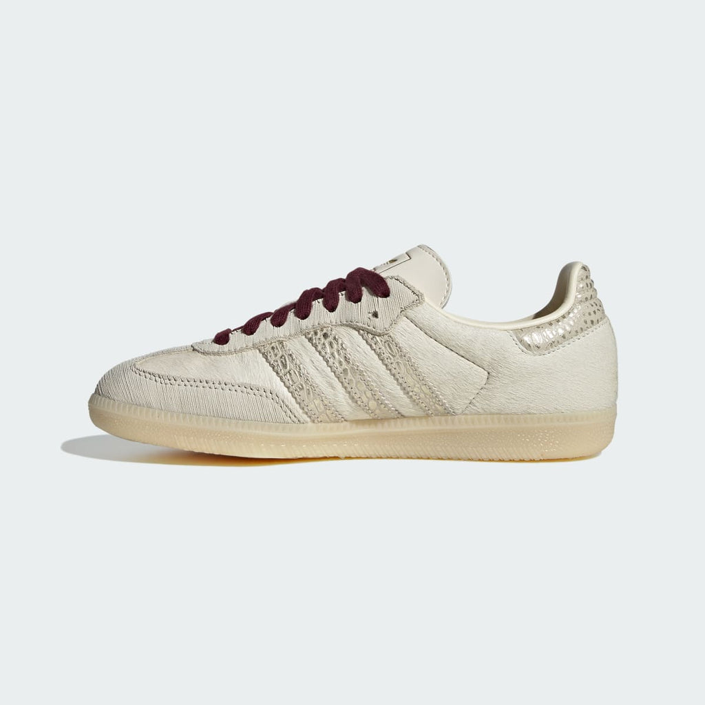 Adidas Women's SAMBA OG SHOES - Cream White / Cream White / Maroon - Image 6
