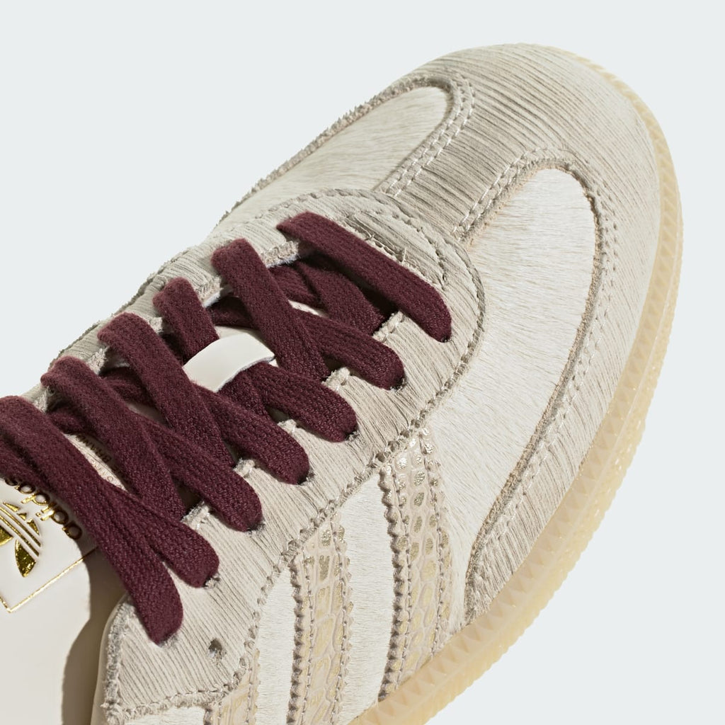 Adidas Women's SAMBA OG SHOES - Cream White / Cream White / Maroon - Image 8